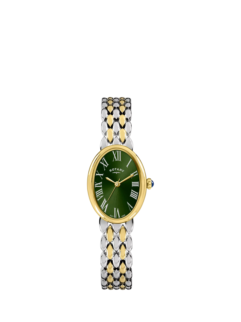 Rotary Heritage Astoria bracelet watch green dial gold tone, UK version