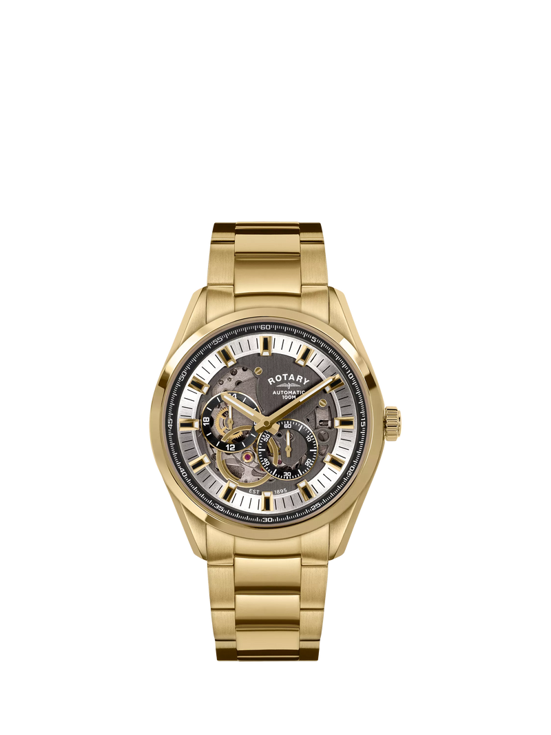Rotary Seamatic Eclipse men's watch with gold PVD case, UK version