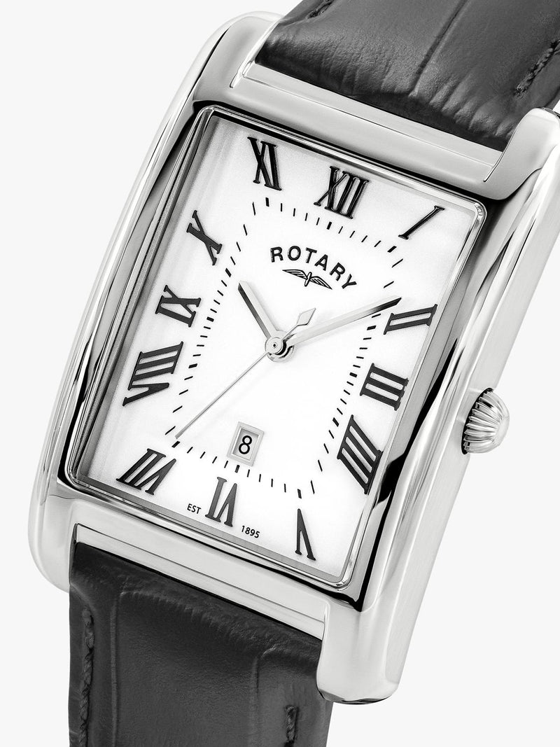 Rotary Heritage Astoria men's leather strap watch, UK version
