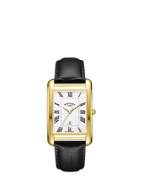 John Lewis Rotary Men's Heritage Astoria Black Leather Strap Watch- Buy online at McGrocer