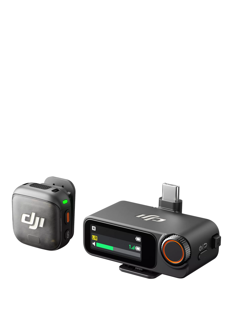 DJI wireless microphone transmitter receiver set, UK version