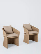 John Lewis John Lewis Haven Woven Garden Dining Chair Set of 2 Sandstone- Buy online at McGrocer