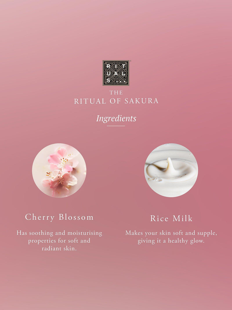 Rituals Sakura Whipped Body Cream 220ml, imported from the UK