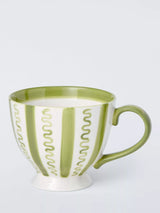 John Lewis John Lewis Archive Wiggle Stripe Green Cup 380ml- Buy online at McGrocer