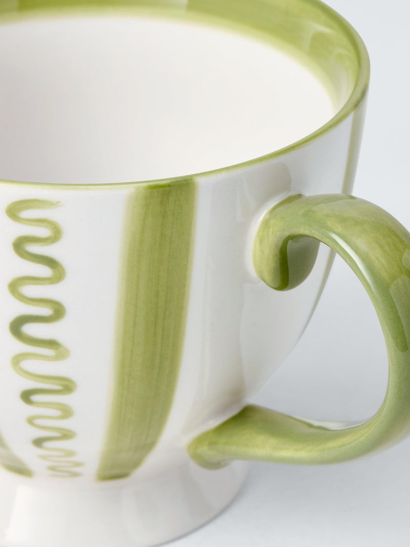 John Lewis Archive wiggle stripe stoneware mug 380ml, UK version