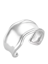 John Lewis Orelia Molten Cuff Bracelet Silver- Buy online at McGrocer