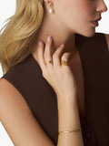 Orelia open wave bangle in gold - British product