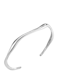 Orelia open wave bangle in silver with recycled brass, UK version