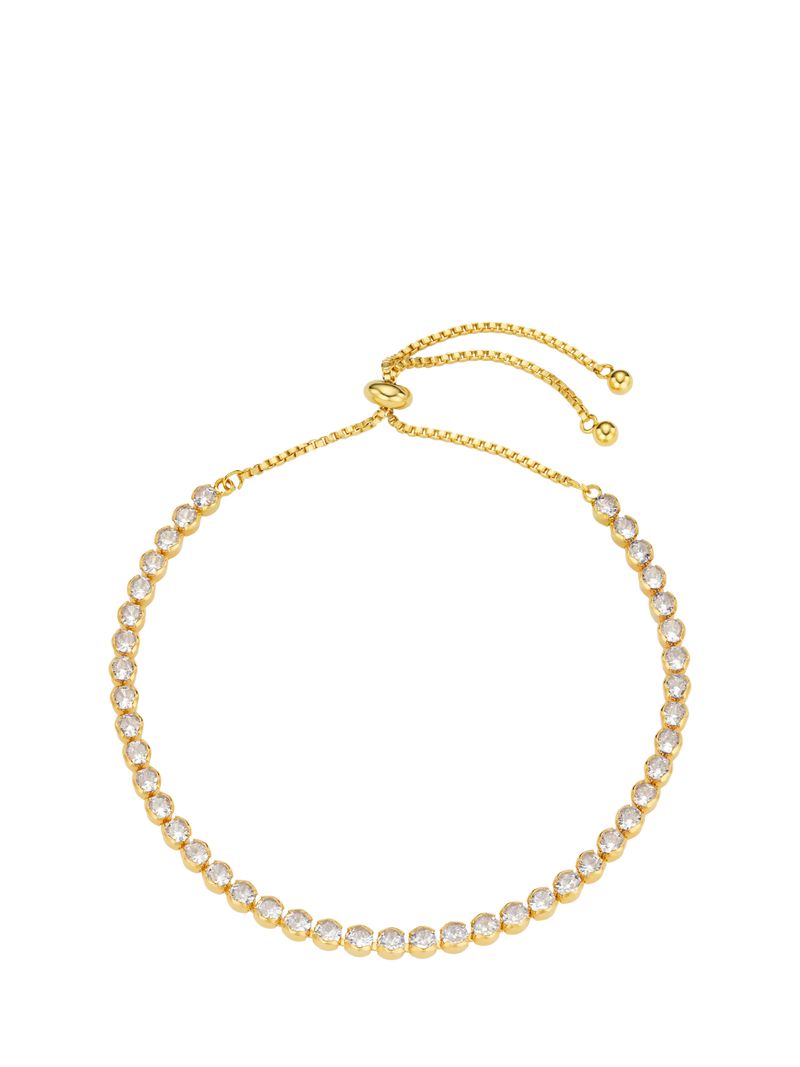 Orelia crystal tennis bracelet gold 28cm, UK version