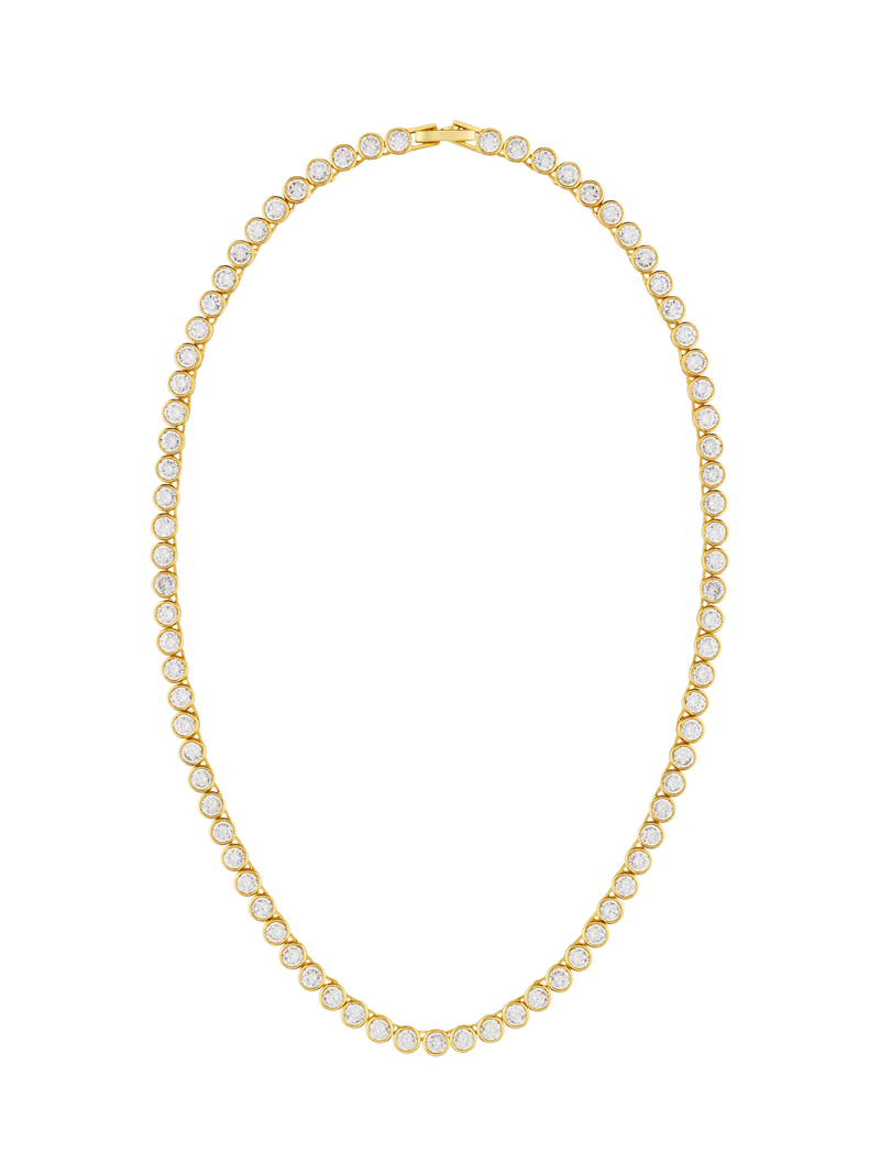 Orelia tennis necklace pale gold 40.5cm (British brand)