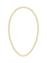John Lewis Orelia LUXE Waterproof Tennis Necklace, Pale Gold- Buy online at McGrocer