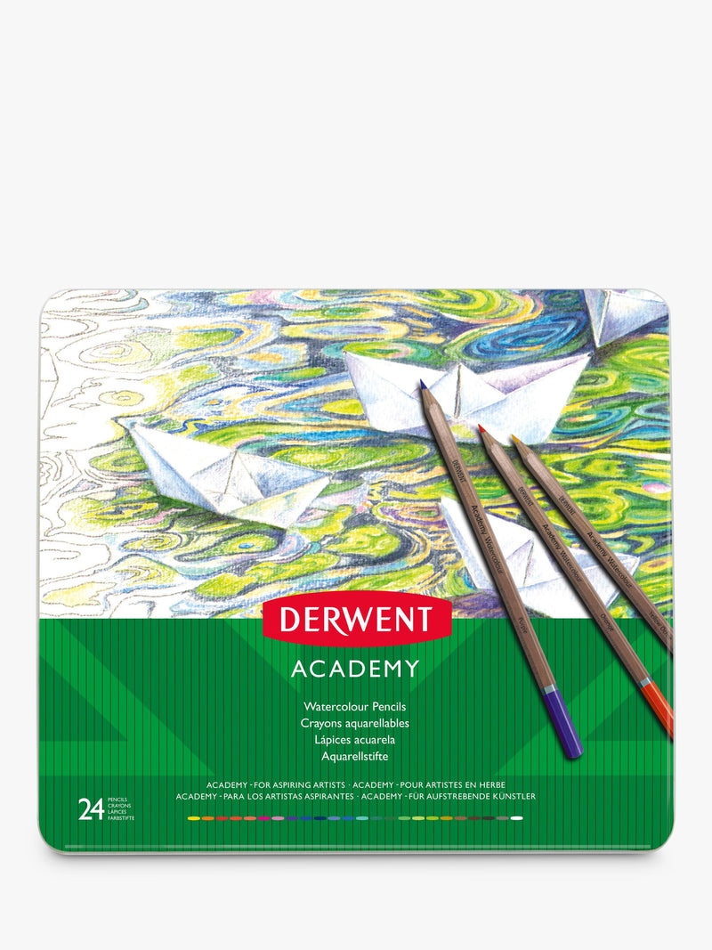 Derwent Academy watercolour pencils tin of 24, UK version