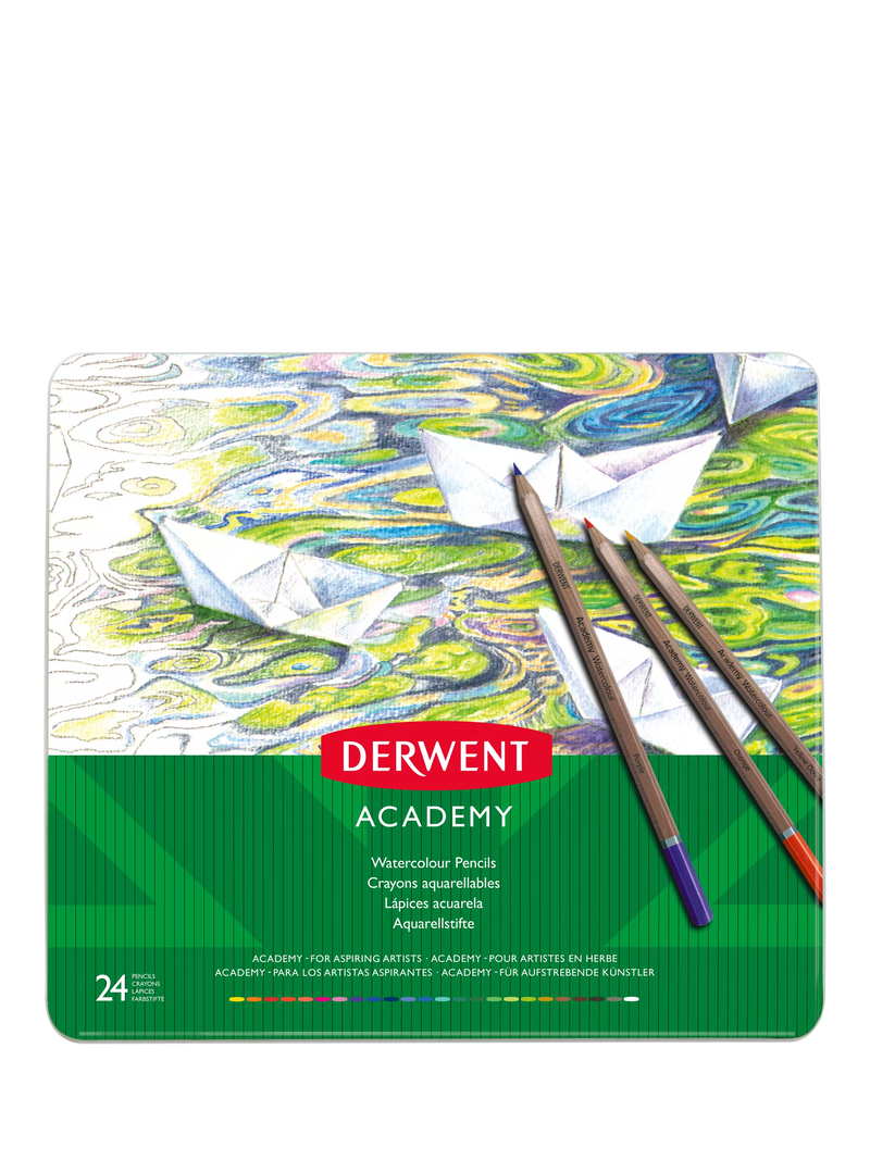 Derwent Academy watercolour pencils tin of 24, UK version