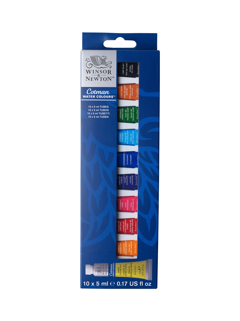 Winsor & Newton Cotman essential watercolour set 10x5ml, UK version