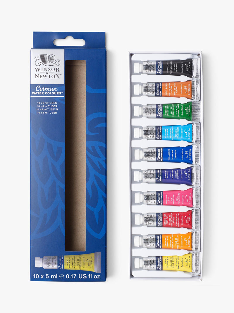 Winsor & Newton Cotman essential watercolour set 10x5ml, UK version