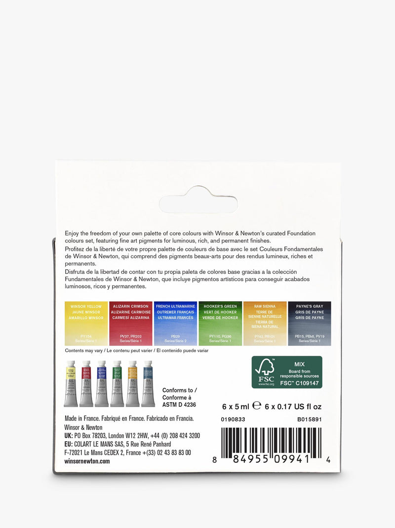 Winsor & Newton watercolour set 6 tubes 5ml - British product