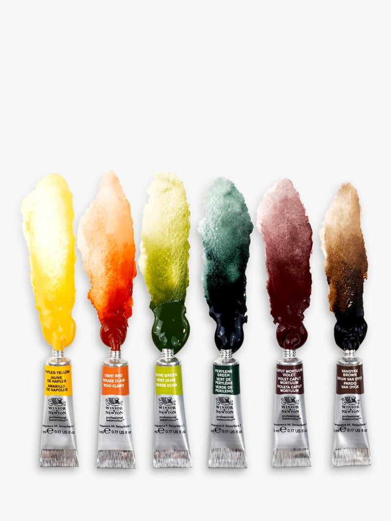Winsor Newton Rich Earth watercolour set of 6, imported from the UK