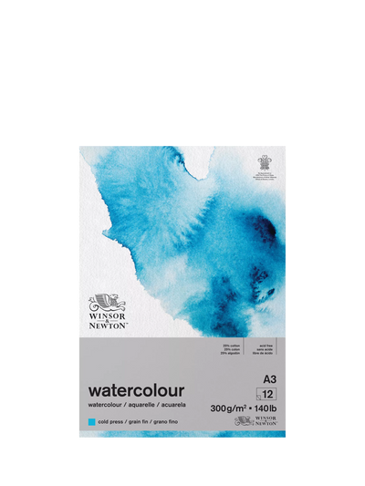John Lewis Winsor & Newton A3 Watercolour Paper Pad, 12 Sheets- Buy online at McGrocer