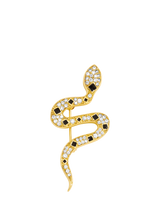 John Lewis Crystal and Jet Snake Brooch, Gold Plated- Buy online at McGrocer