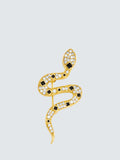 Jon Richard Crystal Snake Brooch Gold