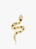 Jon Richard gold plated crystal and jet snake brooch, UK version