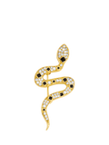 Jon Richard gold plated crystal and jet snake brooch, UK version
