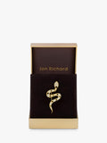 Jon Richard gold plated crystal and jet snake brooch, UK version