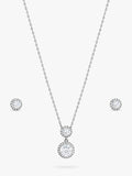 Jon Richard cubic zirconia drop earrings box set silver, UK version