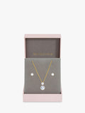 Jon Richard cubic zirconia round drop gold earrings, UK version