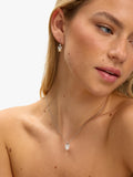 Jon Richard crystal bow and pearl drop earring set in silver, UK version