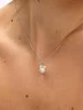 Jon Richard crystal bow and pearl drop earring set in silver, UK version