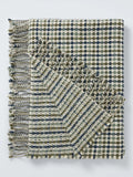 John Lewis wool throw in blue and green check - British product