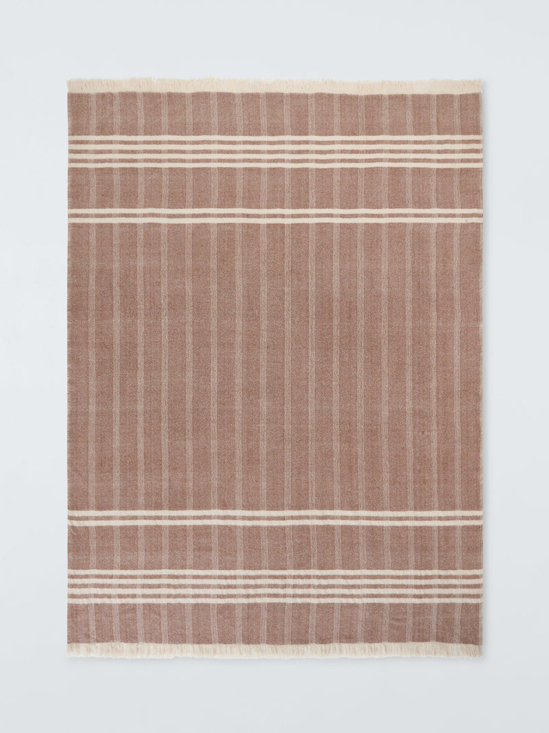 John Lewis herringbone woven wool throw 190x140cm, imported from the UK