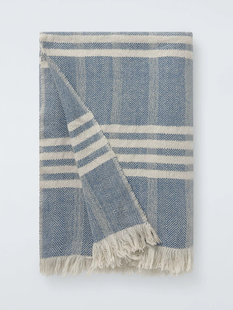John Lewis Herringbone Woven Wool Throw 190 x 140cm