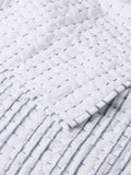John Lewis striped cotton quilt blue king size (British brand)