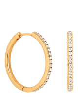 John Lewis Astrid & Miyu Essential Crystal Hoop Earrings 25mm- Buy online at McGrocer