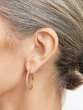Astrid & Miyu crystal hoop earrings 25mm (British brand)