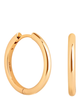 John Lewis Astrid & Miyu Essential Medium Hoop Earrings, Gold, 20mm- Buy online at McGrocer