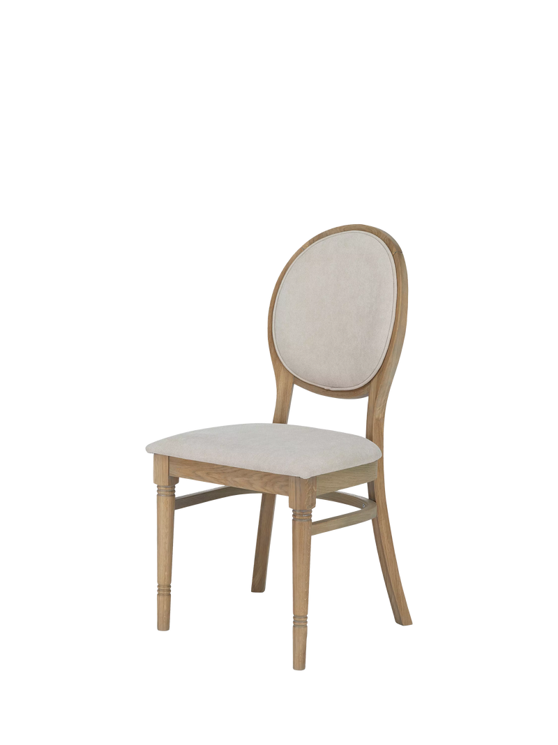 Laura Ashley upholstered dining chair set of 2 oak natural - British product