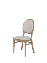 John Lewis Laura Ashley Wellington Upholstered Dining Chair, Oak/Natural, Set of 2- Buy online at McGrocer