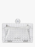 Carvela Cristallo Embellished Clutch Bag, imported from the UK