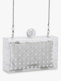Carvela Cristallo clutch bag silver (British brand)