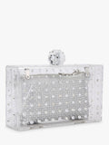 Carvela Cristallo clutch bag silver (British brand)
