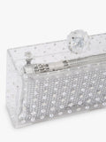 Carvela Cristallo clutch bag silver (British brand)