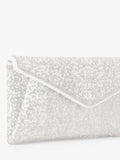 Carvela Stargaze embellished envelope clutch bag, imported from the UK