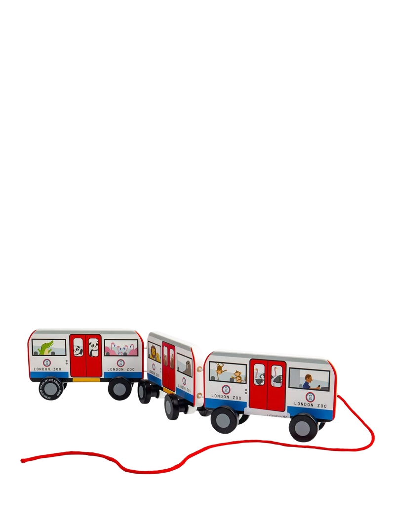 Bigjigs Toys wooden London tube pull-along toy - British product
