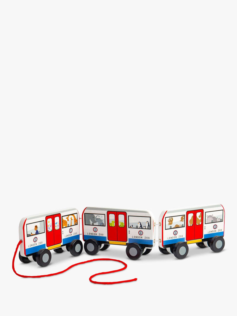 Bigjigs Toys wooden London tube pull-along toy - British product