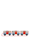 Bigjigs Toys wooden London tube pull-along toy - British product