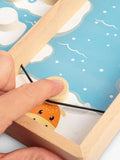 Bigjigs Toys ice puck game with wooden counters and board, imported from the UK