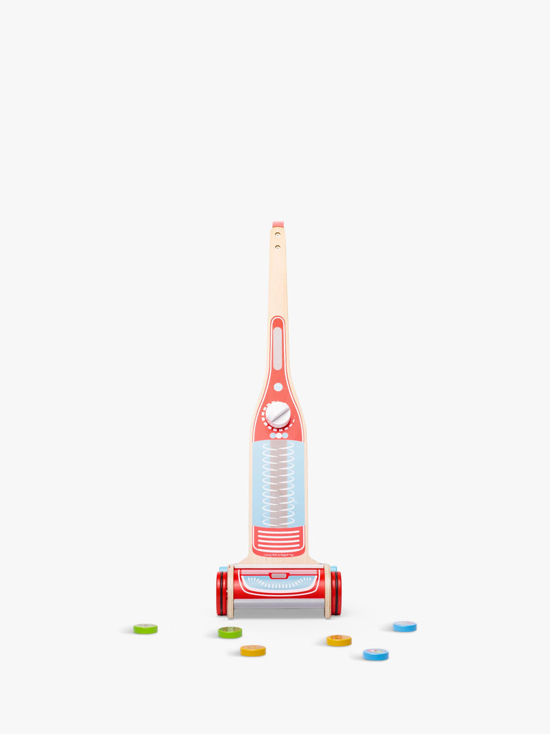 Bigjigs Toys wooden upright toy vacuum cleaner (British brand)